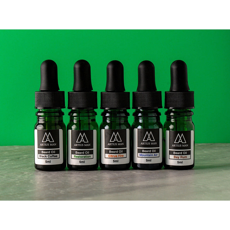 Artius Man Beard Oil Sample Pack – Build Your Own 5-Scent Beard Oil Kit Beard Oil