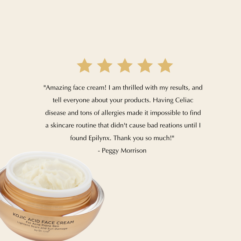 EpiLynx Kojic Acid Brightening Face Cream – Vegan, Gluten-Free & Acne-Prone Skin Friendly Face Creams