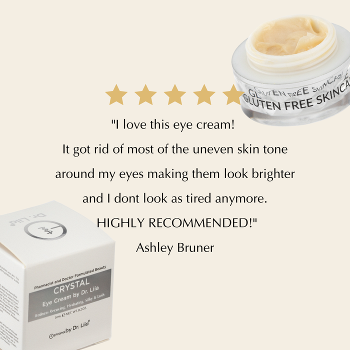 Crystal Wrinkle Smoothing Eye Cream - Intense Brightening and Firming Wrinkle Fix for Sensitive Skin