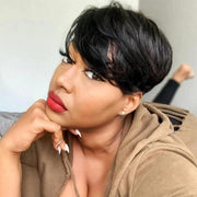Mill's Beauty Supply Lumiere Hair Pixie Cut Short Straight Human Hair Wigs