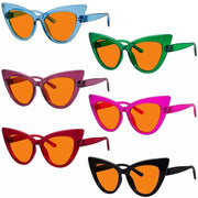 eyekeeper.com 6 Pack 100% Blue Blocking Cat-eye Orange Glasses for Sleep Metalless R2318-B98 Eyeglasses