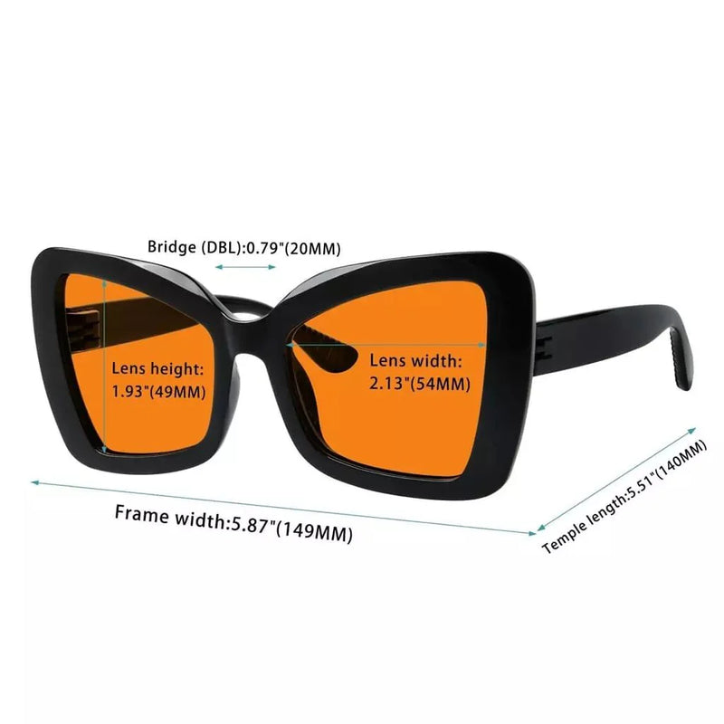 eyekeeper.com 6 Pack 100% Blue Blocking Glasses Orange Lens Metalless Screwless Cat-eye R2315-B98 Eyeglasses