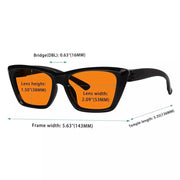 eyekeeper.com 6 Pack 100% Blue Blocking Glasses Orange Lens Metalless Screwless Cat-eye R2514-B98 Eyeglasses