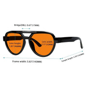 eyekeeper.com 6 Pack 100% Blue Blocking Glasses Orange Lens Metalless Screwless Pilot R2312-B98 Eyeglasses