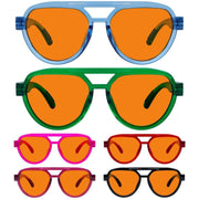 eyekeeper.com 6 Pack 100% Blue Blocking Glasses Orange Lens Metalless Screwless Pilot R2312-B98 Eyeglasses