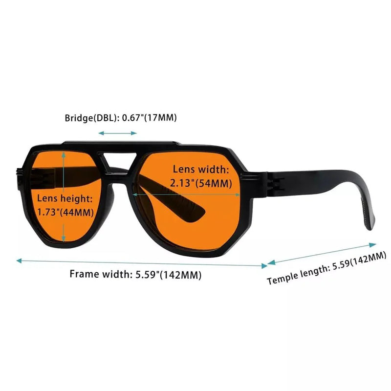 eyekeeper.com 6 Pack 100% Blue Blocking Orange Glasses for Sleep Metalless Pilot NR2309-B98 Eyeglasses
