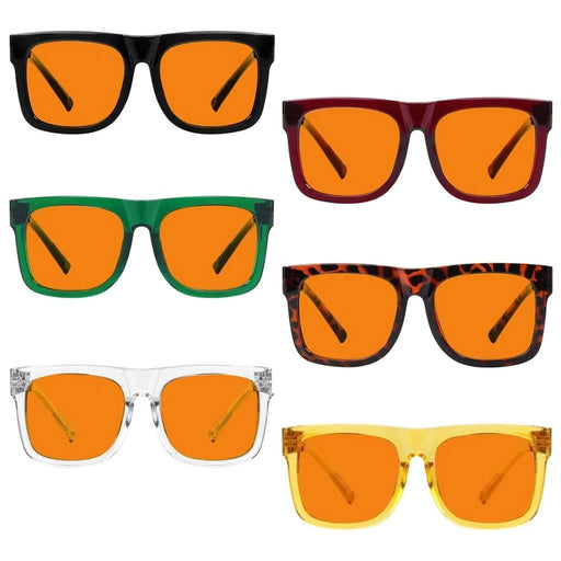eyekeeper.com 6 Pack 100% Blue Blocking Orange Glasses Nighttime Metalless Screwless Eyewear R2316-B98 Eyeglasses
