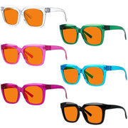 eyekeeper.com 6 Pack 100% Blue Blocking Orange Lens for Sleep Metalless Glasses R2144-B98 Eyeglasses