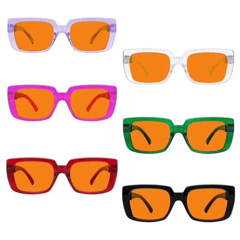 eyekeeper.com 6 Pack 100% Blue Light Blocking Glasses Orange Lens Metalless Screwless NR9107-B98 Eyeglasses