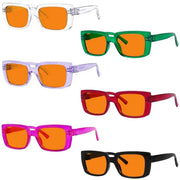 eyekeeper.com 6 Pack 100% Blue Light Blocking Glasses Orange Lens Metalless Screwless NR9107-B98 Eyeglasses