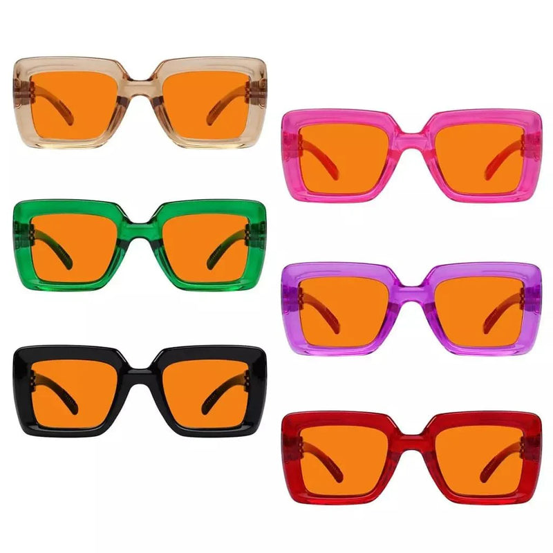 eyekeeper.com 6 Pack 100% Blue Light Blocking Orange Glasses Metalless Screwless NR2101-B98 Eyeglasses