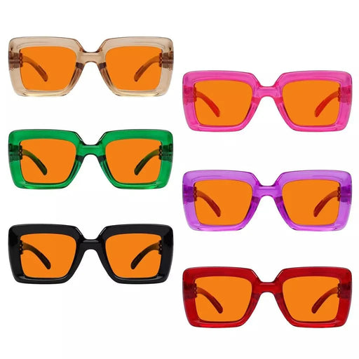 eyekeeper.com 6 Pack 100% Blue Light Blocking Orange Glasses Metalless Screwless NR2101-B98 Eyeglasses