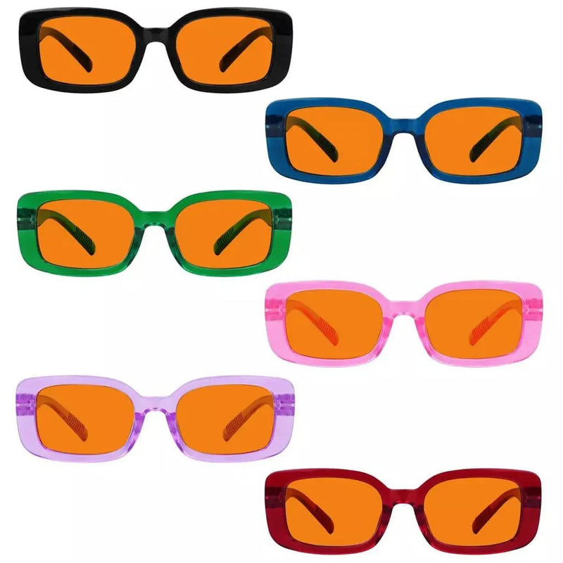 eyekeeper.com 6 Pack 100% Blue Light Blocking Orange Glasses Metalless Screwless R2502-B98 Eyeglasses
