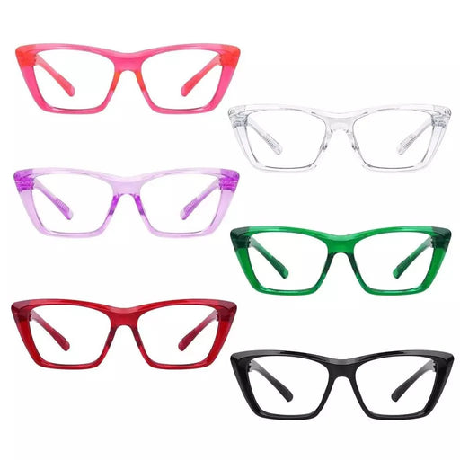 eyekeeper.com 6 Pack 30% Blue Light Blocking Cat-eye Metalless Screwless Glasses R2514-B15 Eyeglasses