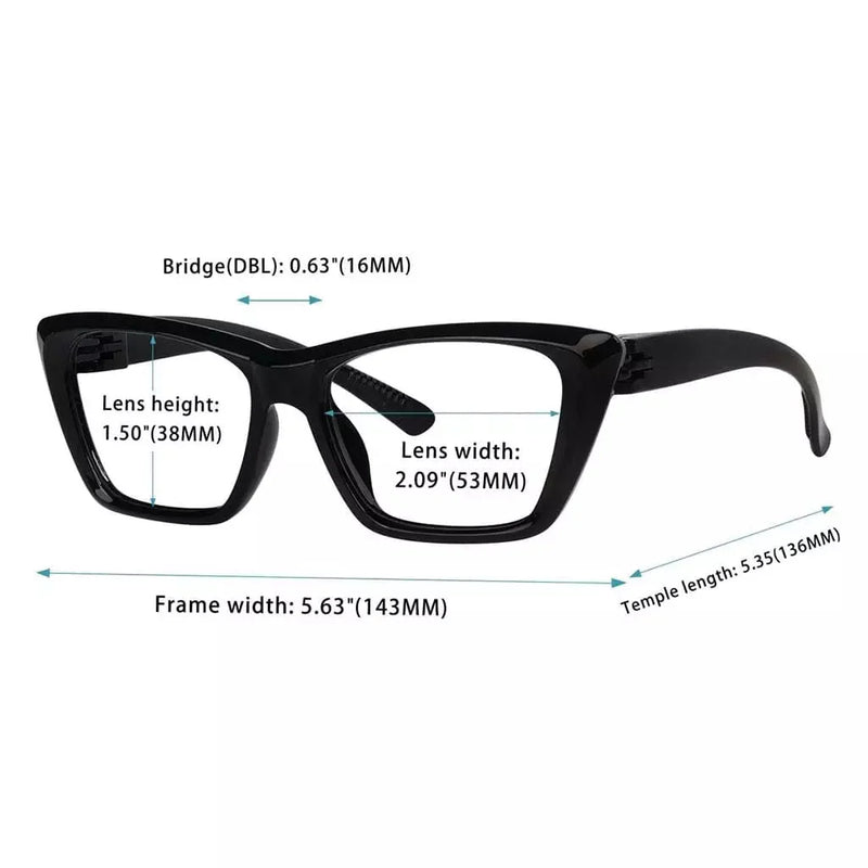 eyekeeper.com 6 Pack 30% Blue Light Blocking Cat-eye Metalless Screwless Glasses R2514-B15 Eyeglasses
