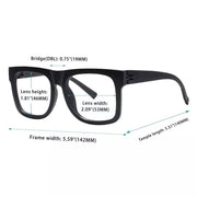 eyekeeper.com 6 Pack 30% Blue Light Blocking Large Frame Metalless Screwless Glasses R2316-B15 Eyeglasses