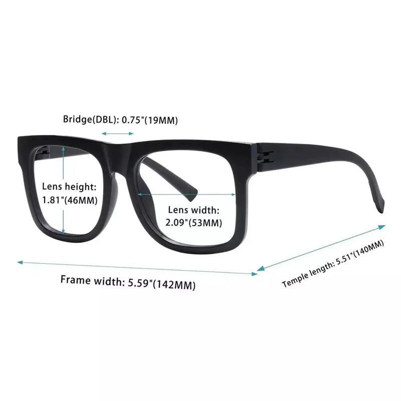 eyekeeper.com 6 Pack 30% Blue Light Blocking Large Frame Metalless Screwless Glasses R2316-B15 Eyeglasses