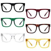 eyekeeper.com 6 Pack 30% Blue Light Blocking Large Frame Metalless Screwless Glasses R2316-B15 Eyeglasses