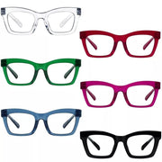eyekeeper.com 6 Pack 30% Blue Light Blocking Metalless Screwless Cat-eye Glasses R2308-B15 Eyeglasses