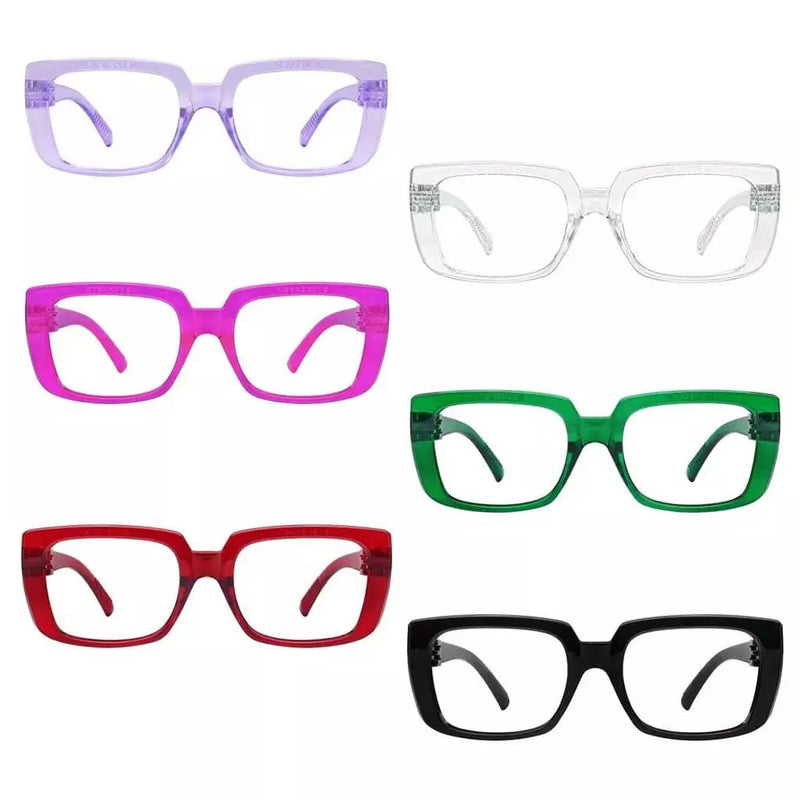 eyekeeper.com 6 Pack 30% Blue Light Blocking Metalless Screwless Eyeglasses NR9107-B15 Eyeglasses