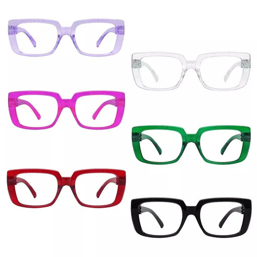 eyekeeper.com 6 Pack 30% Blue Light Blocking Metalless Screwless Eyeglasses NR9107-B15 Eyeglasses