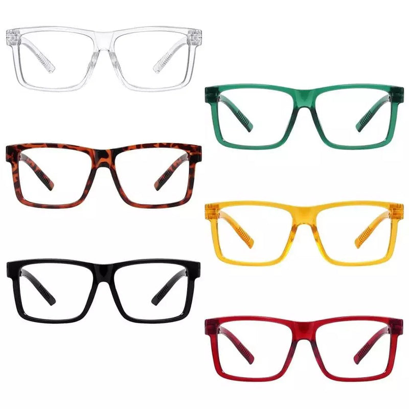 eyekeeper.com 6 Pack 30% Blue Light Blocking Oversized Metalless Screwless Glasses R2508-B15 Eyeglasses