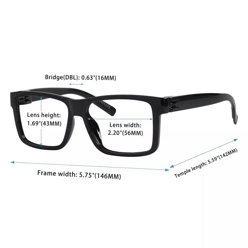 eyekeeper.com 6 Pack 30% Blue Light Blocking Oversized Metalless Screwless Glasses R2508-B15 Eyeglasses
