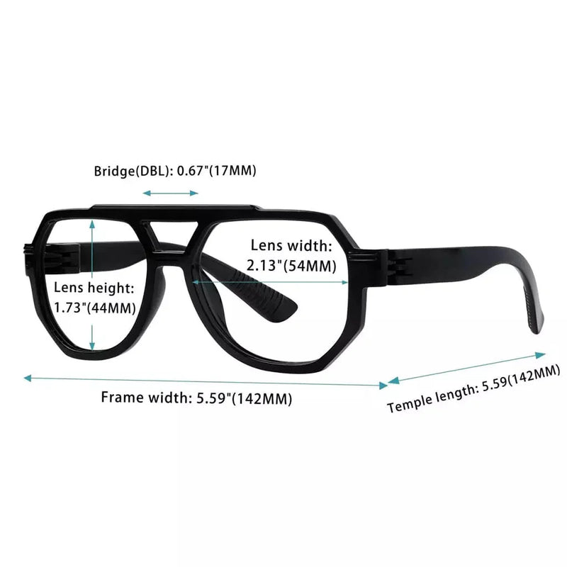 eyekeeper.com 6 Pack 30% Blue Light Blocking Pilot Metalless Screwless Glasses NR2309-B15 Eyeglasses