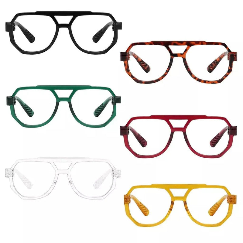 eyekeeper.com 6 Pack 30% Blue Light Blocking Pilot Metalless Screwless Glasses NR2309-B15 Eyeglasses