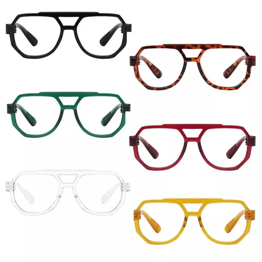 eyekeeper.com 6 Pack 30% Blue Light Blocking Pilot Metalless Screwless Glasses NR2309-B15 Eyeglasses
