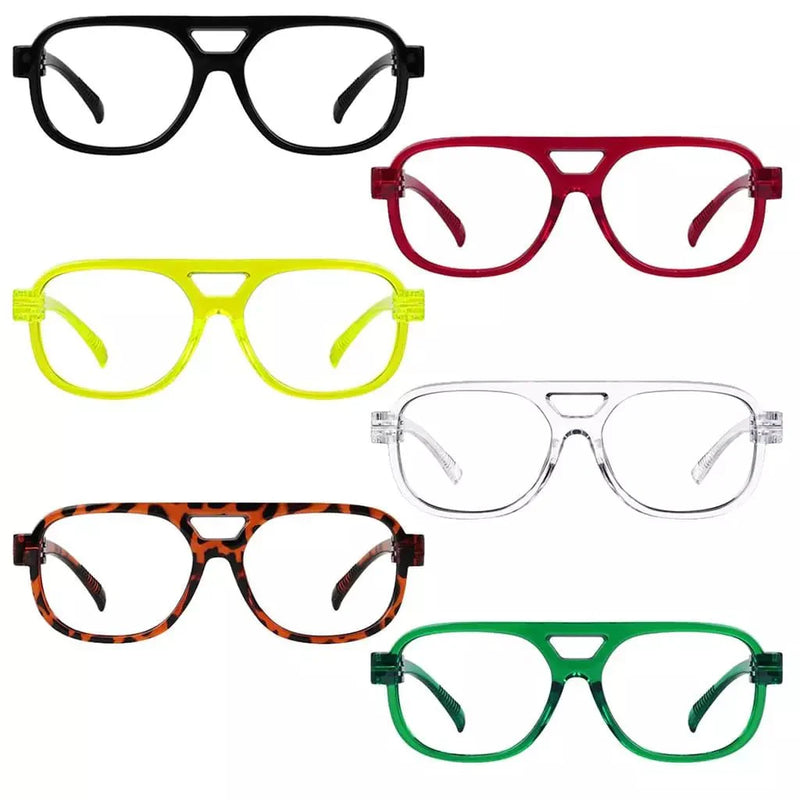 eyekeeper.com 6 Pack 30% Blue Light Blocking Pilot Metalless Screwless Glasses R2515-B15 Eyeglasses