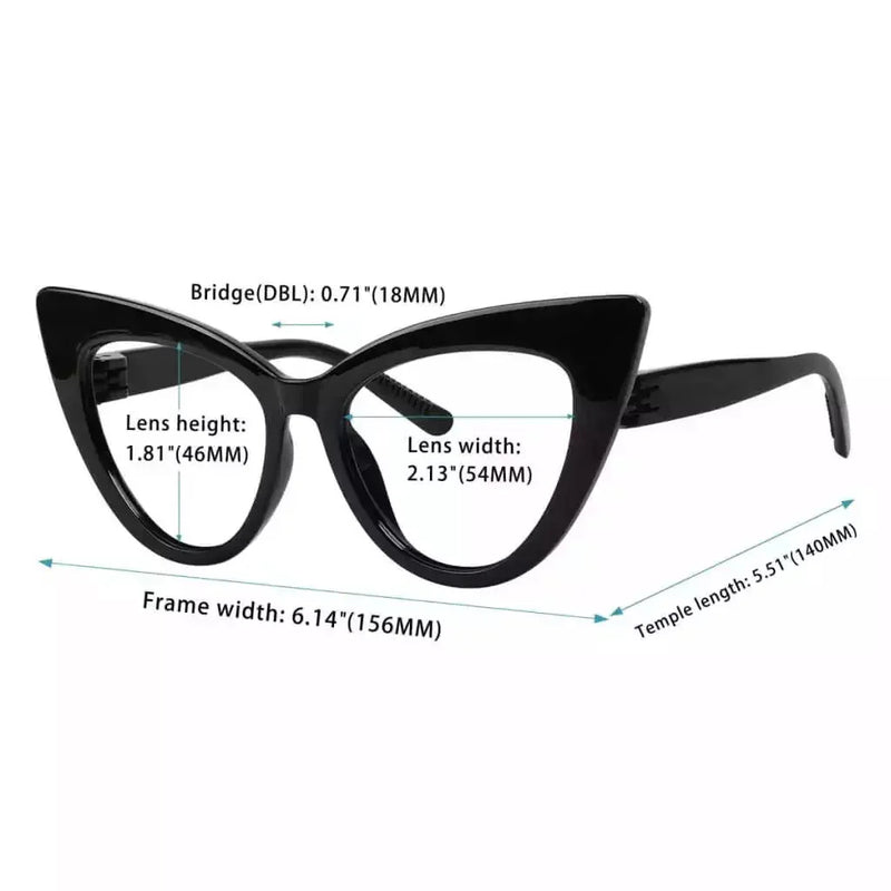 eyekeeper.com 6 Pack 30% Blue Light Blocking Glasses Cat-eye Metalless Screwless Eyewear R2318-B15 Eyeglasses