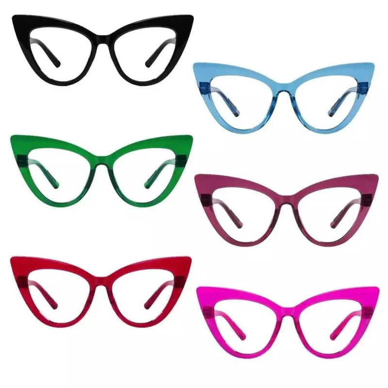eyekeeper.com 6 Pack 30% Blue Light Blocking Glasses Cat-eye Metalless Screwless Eyewear R2318-B15 Eyeglasses