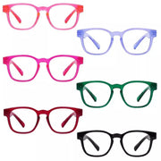 eyekeeper.com 6 Pack 30% Blue Light Blocking Square Metalless Screwless Glasses NR144-B15 Eyeglasses