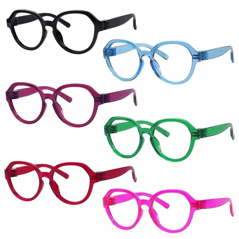 eyekeeper.com 6 Pack Anti 30% Blue Light Glasses Metalless Screwless Eyewear R2317-B15 Eyeglasses