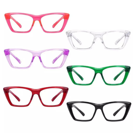 eyekeeper.com 6 Pack Cat-eye Reading Glasses Screwless Metalless Readers R2514 Eyeglasses