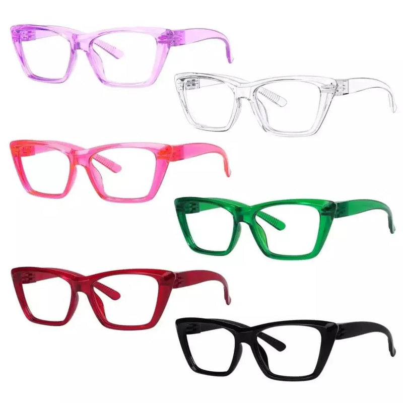 eyekeeper.com 6 Pack Cat-eye Reading Glasses Screwless Metalless Readers R2514 Eyeglasses