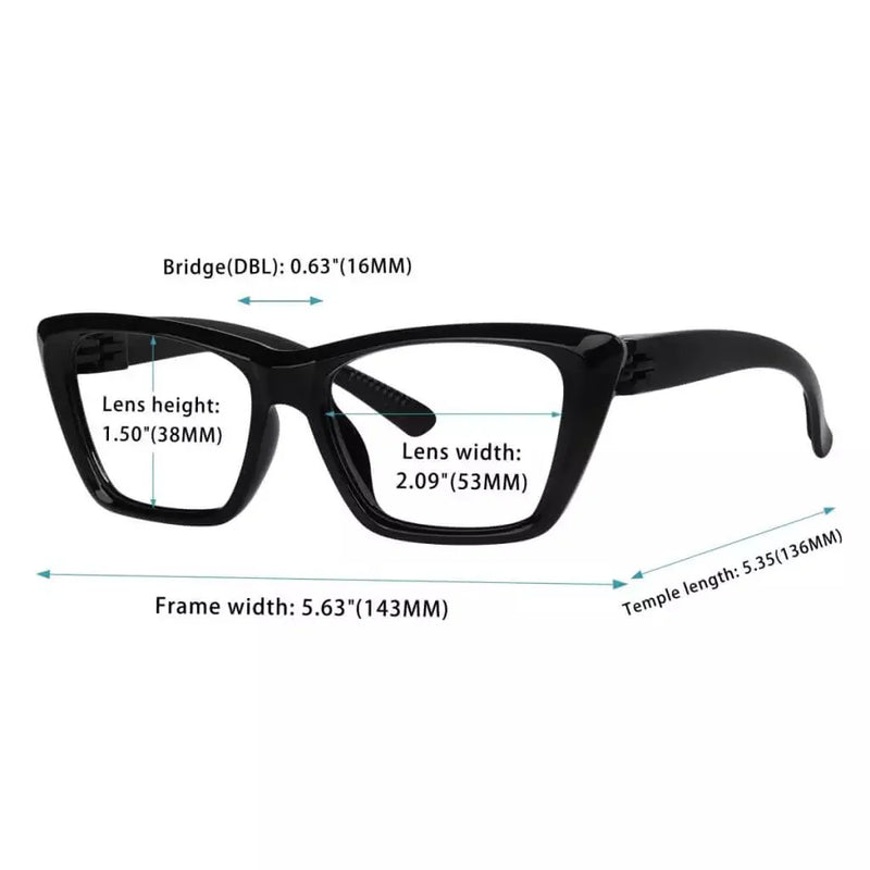 eyekeeper.com 6 Pack Cat-eye Reading Glasses Screwless Metalless Readers R2514 Eyeglasses