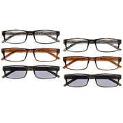 eyekeeper.com 6 Pack Fashionable Rectangle Striped Reading Glasses R026 Eyeglasses
