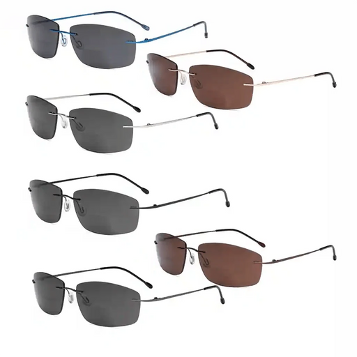eyekeeper.com 6 Pack Frameless Bifocal Sunglasses Reading Glasses SGWK4 Sunglasses