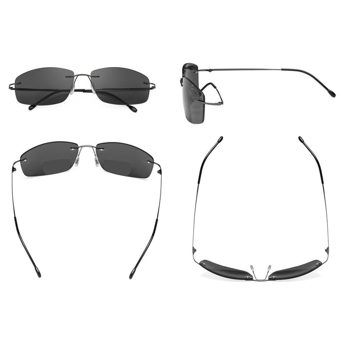 Eyekeeper - 6 Pack Frameless Bifocal Sunglasses Reading Glasses Sgwk4