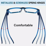 eyekeeper.com 6 Pack Large Frame Thick Spring Hinge Metalless Reading Glasses NR2142 Eyeglasses
