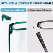 eyekeeper.com 6 Pack Large Frame Thick Spring Hinge Metalless Reading Glasses NR2142 Eyeglasses