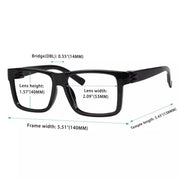 eyekeeper.com 6 Pack Large Frame Thick Spring Hinge Metalless Reading Glasses NR2142 Eyeglasses