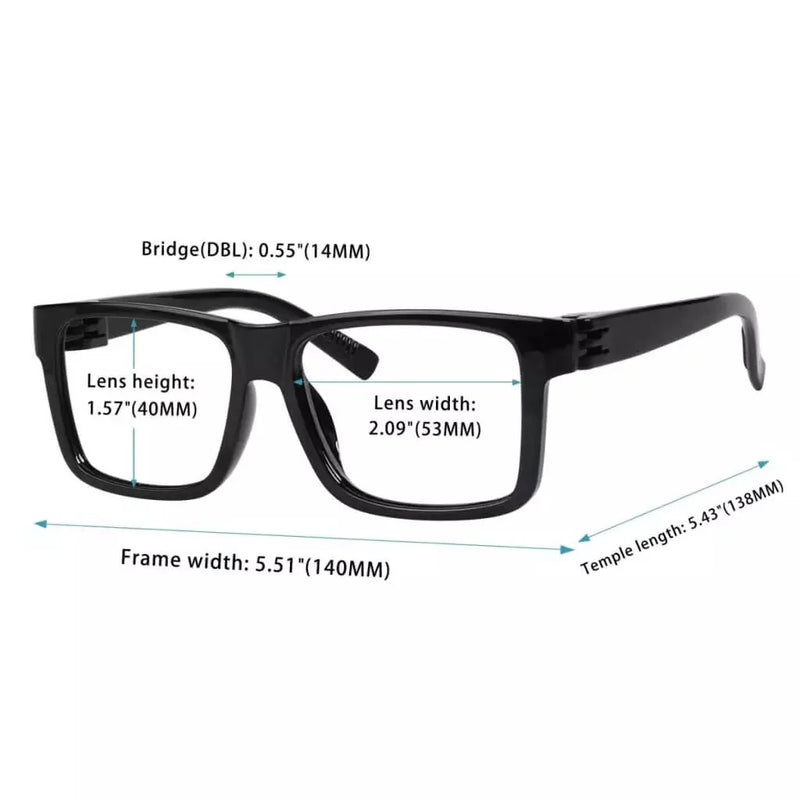 eyekeeper.com 6 Pack Large Frame Thick Spring Hinge Metalless Reading Glasses NR2142 Eyeglasses