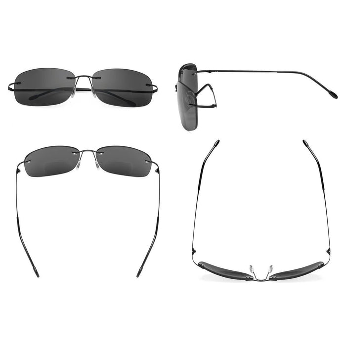 Eyekeeper - 6 Pack Lightweight Rimless Bifocal Reading Sunglasses Sgwk2