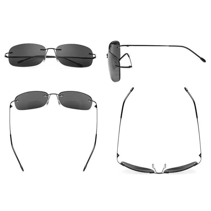 eyekeeper.com 6 Pack Lightweight Rimless Bifocal Reading Sunglasses SGWK2 Sunglasses