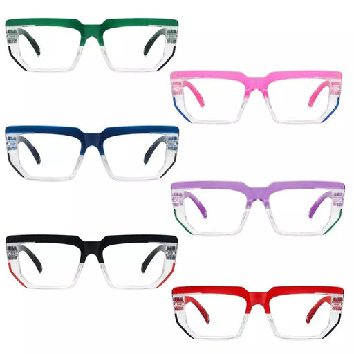 eyekeeper.com 6 Pack Metalless Design Screwless Spring Hinges Reading Glasses R2204 Eyeglasses