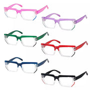 eyekeeper.com 6 Pack Metalless Design Screwless Spring Hinges Reading Glasses R2204 Eyeglasses