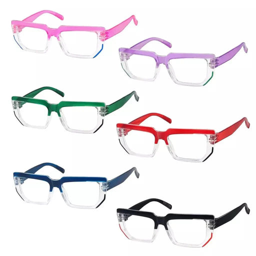 eyekeeper.com 6 Pack Metalless Design Screwless Spring Hinges Reading Glasses R2204 Eyeglasses